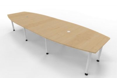 Konferenztisch Multi 400x130 cm Ahorn-Weiß