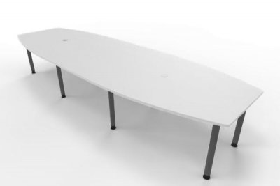 Konferenztisch Multi 400x130 cm Weiß-Grafit
