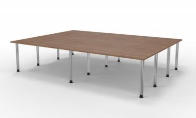 Konferenztisch 320 x 240 cm  für 14-16 Personen Nussbaum
