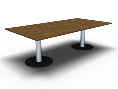 Konferenztisch Meetingtisch TEN 240x120cm rechteckig Nussbaum