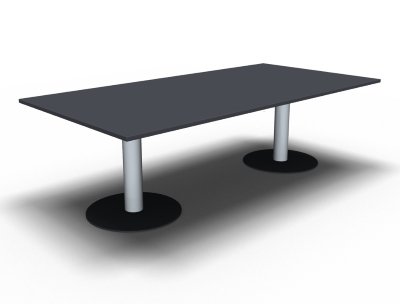 Konferenztisch Meetingtisch TEN 240x120cm rechteckig onyxgrau