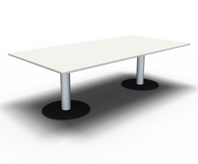 Konferenztisch Meetingtisch TEN 240x120cm rechteckig Weiss