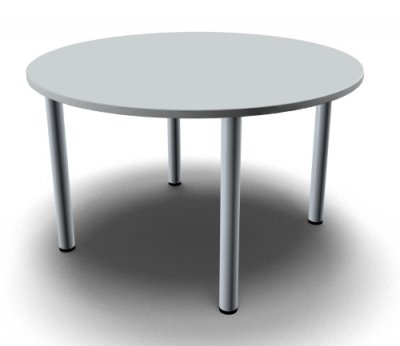 Konferenztisch TEN rund 120 cm Lichtgrau