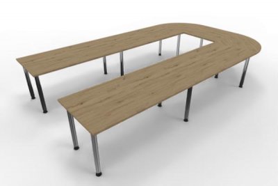 Konferenztisch U-Form 400 x 240 cm Asteiche