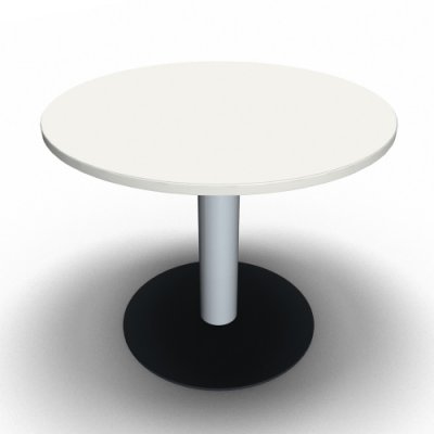 Meetingtisch HO rund 90 cm  Weiß