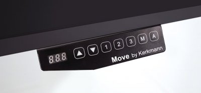 Empfangstheke Marino up & down mit höhenverstellbarem Schreibtisch Memoryschalter