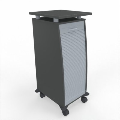 Mobiler Büroschrank Stehpult Dekor Onyxgrau