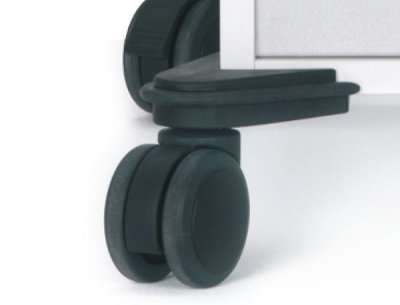 Mobiler Büroschrank Stehpult Detailansicht Rad