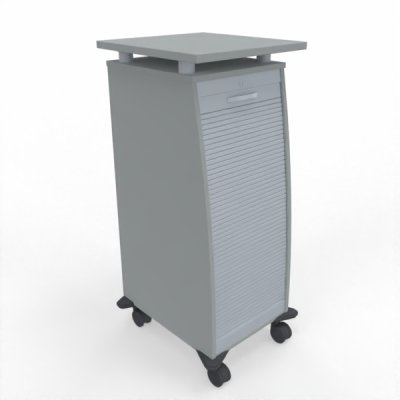 Mobiler Büroschrank Stehpult Dekor Lichtgrau