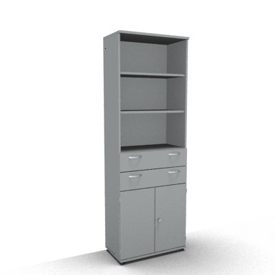 Modulschrank TEN 6 OH mit Schubkästen Lichtgrau