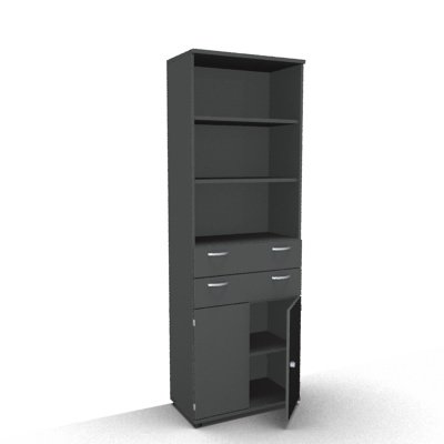 Modulschrank TEN 6 OH mit Schubkästen Onyxgrau