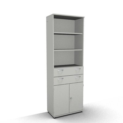 Modulschrank TEN 6 OH mit Schubkästen Weiss