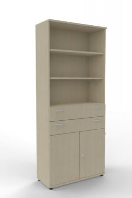 Modulschrank TEN 100 cm breit 6 Ordnerhöhen Ahorn