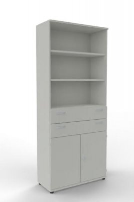 Modulschrank TEN 100 cm breit 6 Ordnerhöhen Weiß