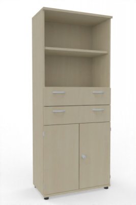 Modulschrank TEN 80 cm breit 5 Ordnerhöhen Ahorn