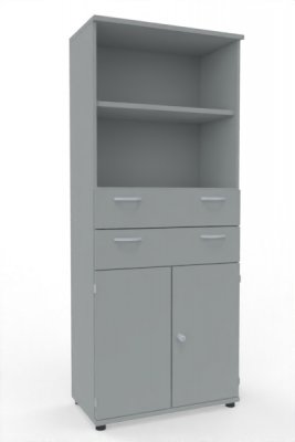 Modulschrank TEN 80 cm breit 5 Ordnerhöhen Lichtgrau