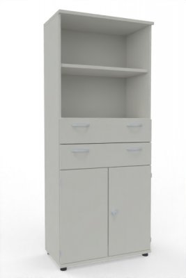 Modulschrank TEN 80 cm breit 5 Ordnerhöhen Weiß