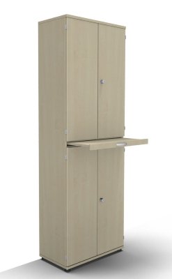 Modulschrank TEN 6 OH 80 cm breit mit Auszugsplatte Ahorn