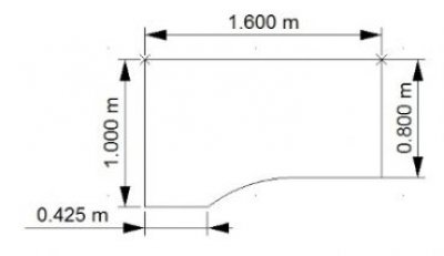 PC-Schreibtisch TEN 160 cm, links graphit