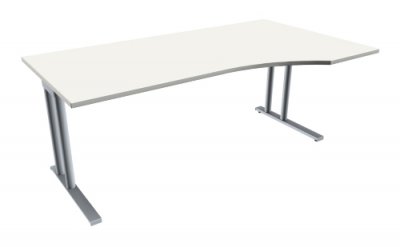 PC-Schreibtisch TEN 180 cm, rechts weiß