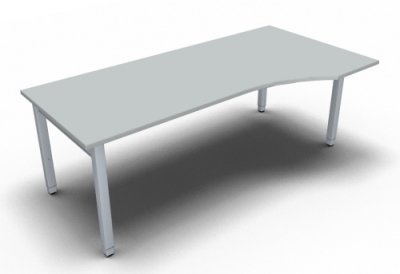 PC-Schreibtisch ONE 200 cm rechts Lichtgrau