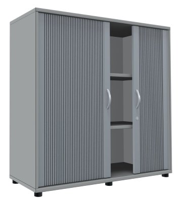 Querrollladenschrank TEN 3 OH, 120 cm Lichtgrau