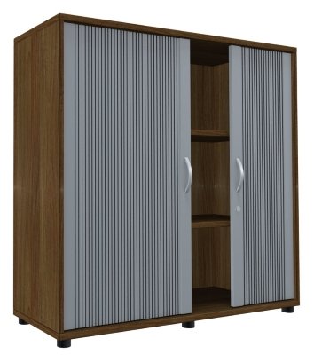Querrollladenschrank TEN 3 OH, 120 cm Nussbaum