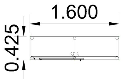 Raumteilerschrank TEN als Stehtheke 160 cm Maße