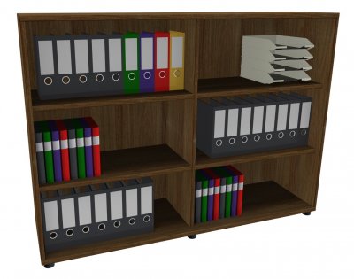 Regal TEN 3 OH, 160 cm breit nussbaum