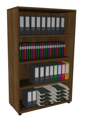 Regal TEN 4 OH, 100 cm breit Nussbaum