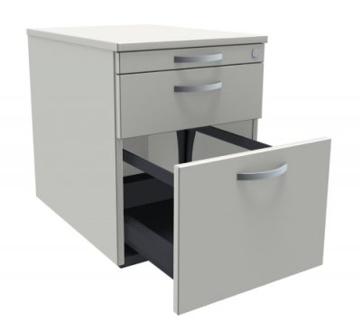 Rollcontainer mit Hängeregister weiss