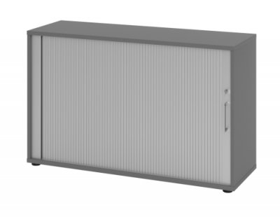 Rollladenschrank VH9 2 OH 120 cm breit graphit silber