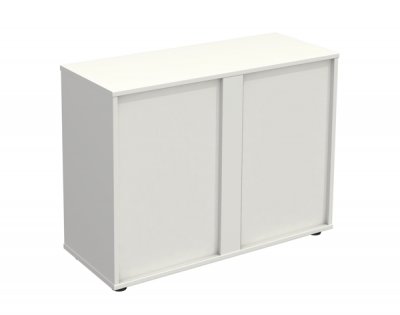 Schiebetürenschrank KM 2 Ordnerhöhen 100 cm breit Ansicht von hinten