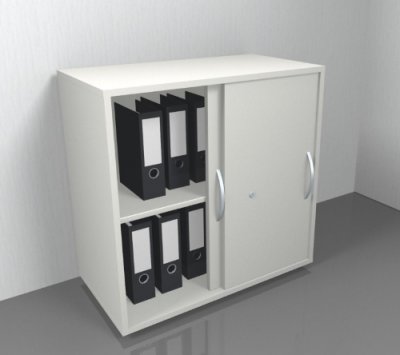 Schiebetürenschrank Mega 2 OH 80 cm breit Weiss