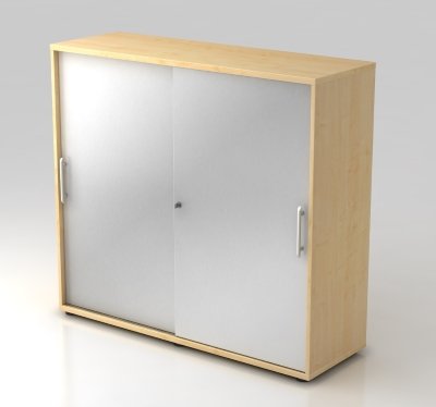 Schiebetürenschrank Multi 3 OH Ahorn Silber