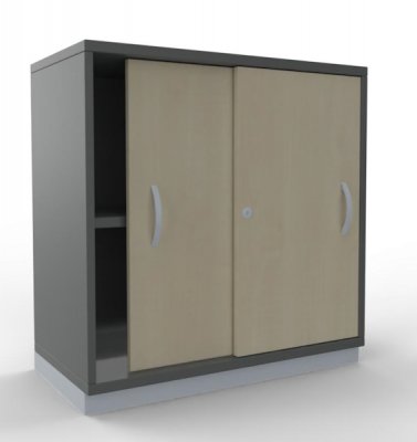 Schiebetürenschrank TEN 2 OH, 80 cm mit Metallsockel