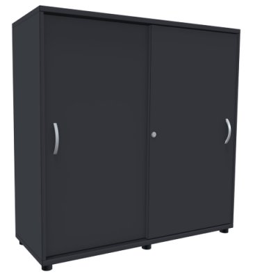 Schiebetürenschrank TEN 3 OH, 120 cm onyxgrau