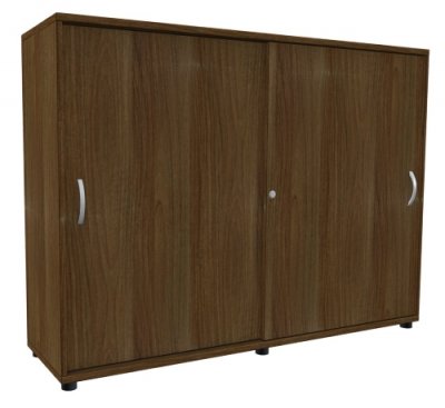 Schiebetürenschrank TEN 3 OH, 160 cm Nussbaum