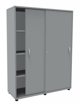 Schiebetürenschrank TEN 4 Ordnerhöhen, 120 cm breit lichtgrau