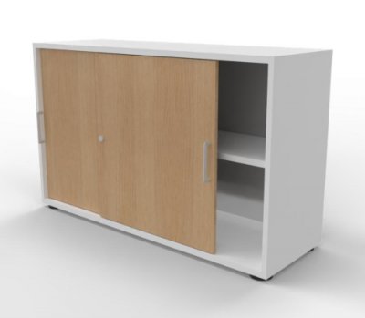 Schiebetürenschrank VH9 2 OH 120 cm Weiss-Eiche