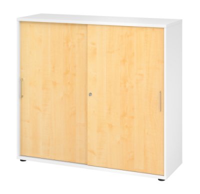 Schiebetürenschrank VH9 3 OH 120 cm ahorn weiss