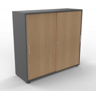 Schiebetürenschrank VH9 3 OH 120 cm Grafit-Eiche