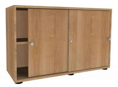 Schiebetürenschrank Master 2 Ordnerhöhen Nussbaum