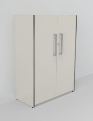 Schrank KM 3 Ordnerhöhen Weiss