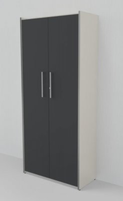 Schrank KM 5 Ordnerhöhen Weiss-Anthrazit