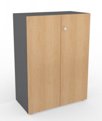 Aktenschrank Master 3 Ordnerhöhen Grafit/Eiche