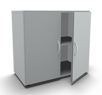 Aktenschrank Mega 2 OH Lichtgrau