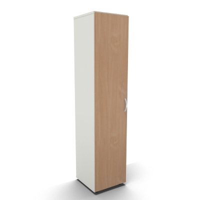 Schrank Mega 5 OH 40 cm breit Weiss Buche