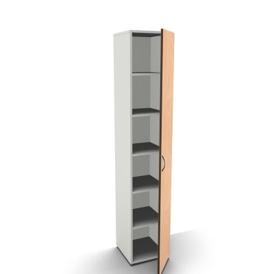 Schrank Mega 6 OH 40 cm breit Weiss Buche