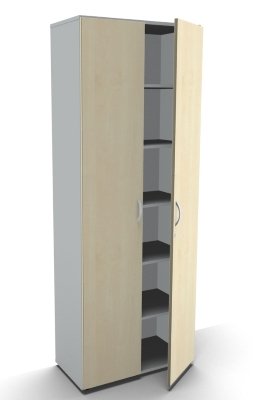 Aktenschrank Mega abschließbar  6 OH Lichtgrau Ahorn
